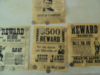 outlaw wanted posters