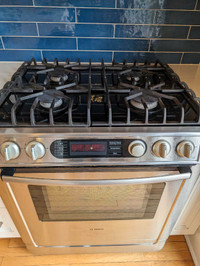 Bosch  gas stove/range: dual fuel, gas cooktop, electric oven