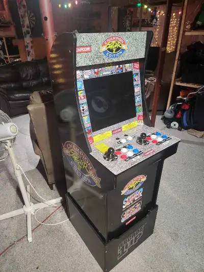 Got it not long ago for around $450, barely use it anymore. 3 different street fighter two games. 2...