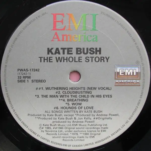 Kate Bush -- The Whole Story * VINYLE DISQUE // VINYL RECORd in CDs, DVDs & Blu-ray in City of Montréal - Image 5