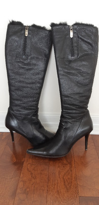 Loriblu Black Leather Boots Size 36