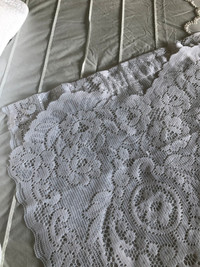 Lace Curtains and window Toppers, set of 3 ($15 each) 