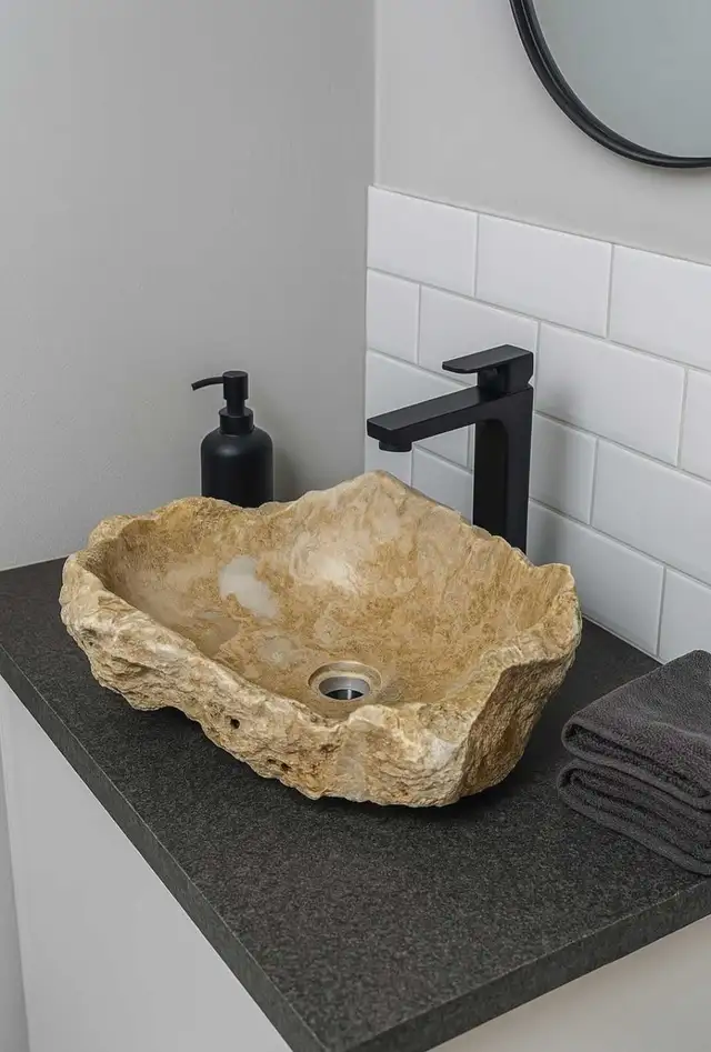 Natural Stone Vessel Sinks ✨️ in Plumbing, Sinks, Toilets & Showers in Edmonton - Image 10