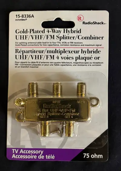 4-Way Hybrid UHF/VHF/FM Splitter/Combiner, View more