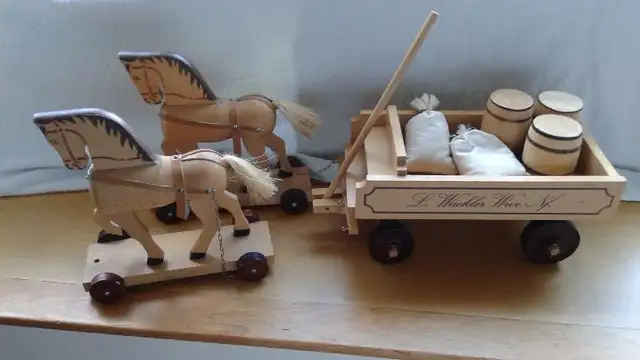 RARE German Wooden Horses and Carriage vintage in Toys & Games in City of Toronto - Image 3