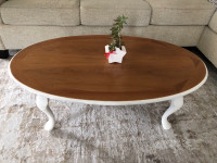 Wood coffee table - oval