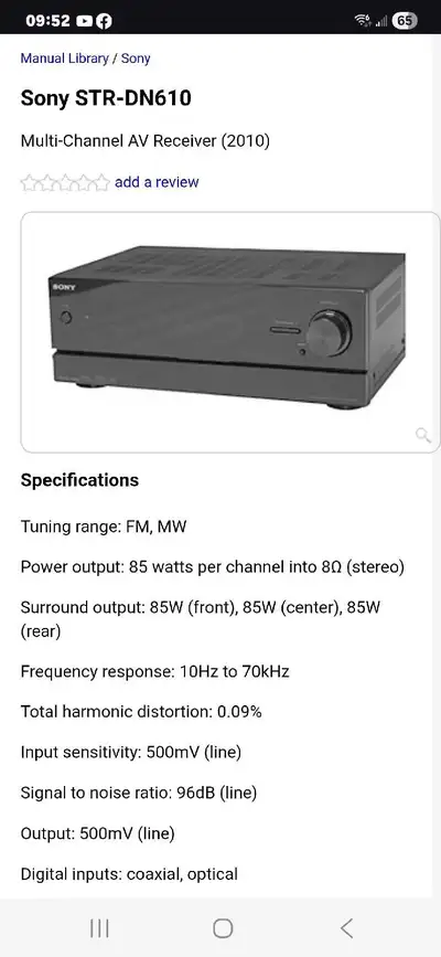 SONY STR DN 610, View more