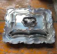 Antique Silver Plated Serving Dish w/Lid