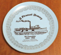 A Pleasant Memory - SS Champlain 1904-1922 Plate 22K Gold