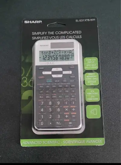 Sharp EL-531XTB-WH Scientific Calculator - New in Package, View more