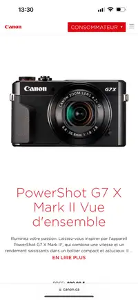 Canon G7X Mark ii 