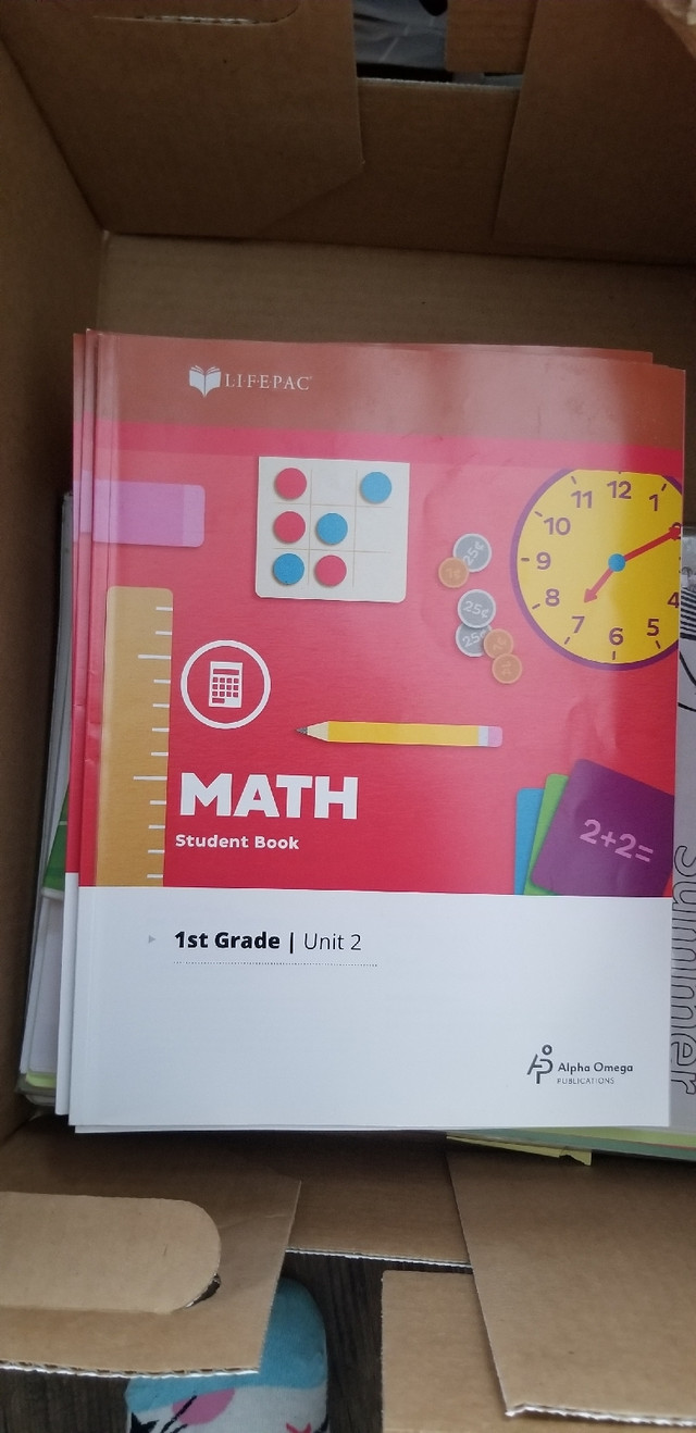 Lifepac 1st grade math - units 2 - 10.  New. in Textbooks in Edmonton