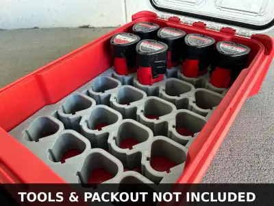 Milwaukee Packout Insert - M12 Battery Rack, View more