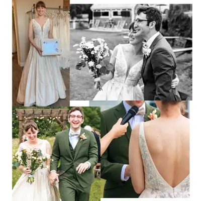 Beaded Silk Wedding Dress Street Size 4/Wedding size 8, View more