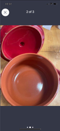 De Silva Red Terracotta Italian Cooking Pottery, Bean Pot, 1.5Q