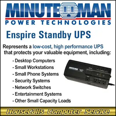 UPS & Surge Protector Uninterruptible Power Supply w/8 outlets, View more