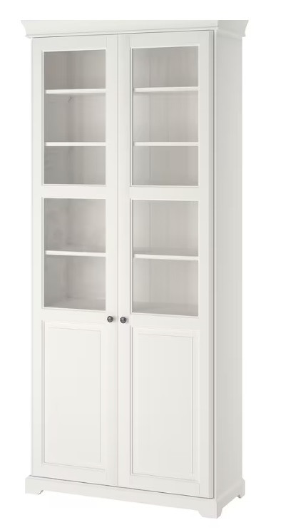 IKEA Bookcase with glass doors gray in Bookcases & Shelving Units in Markham / York Region - Image 3