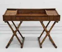 Vintage campaign desk / secretary / console table 