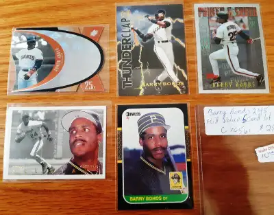 Barry Bonds 5 card lot mid value C Rookie Plus, View more