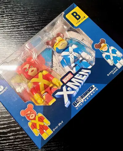 Bearbrick Marvel X-Men Happy Lottery Jean Gray & Cyclops 100%, View more
