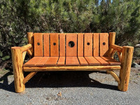 Wood Bench - Handcrafted Log Furniture