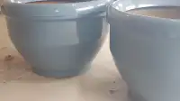 Large Pots, fiberglass not plastic.