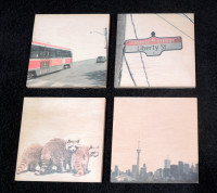 TORONTO THEMED DRINK COASTER SET