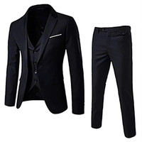 NEW Aqestyerly Men'S Fashion Suit Jacket + Vest + Suit Pants 3XL