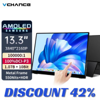 13.3 Inch 4K OLED Portable Monitor with Metal Frame Touch Screen