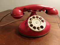 Vintage Tin Childs Tin Telephone Circa 1930's