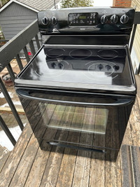 Black Glass StoveTop Self Cleaning Oven