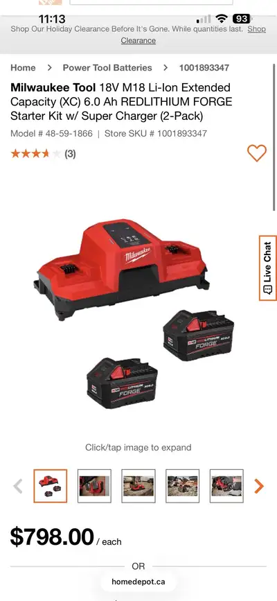 Tool 18V M18 Li-lon Extended  (XC) 6.0 Ah REDLITHIUM FOR, View more