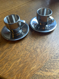 Breville Stainless Steel Espresso Cups and Saucers (2)