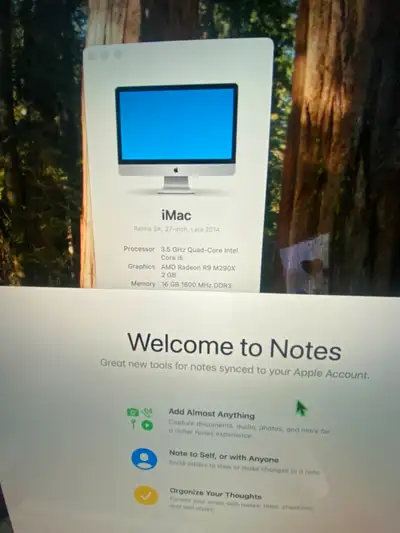 Late 2014 27" 5k Retina Display iMac, i5 3.5 Ghz, 16G RAM, 1.12Tb Fusion Drive, AMD Radeon 2Gb Video...