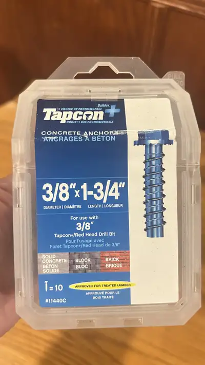 Tapcon 3/8 x 1-3/4 Concrete Screws, View more