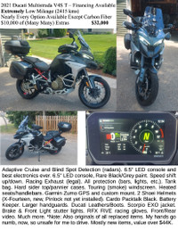 Very low mileage Ducati Multistrada V4S T with Everything!