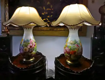 1820 Napoleon Bonaparte Era La Sorbonne Paris Porcelain Lamps, View more