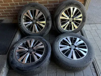 Tires are almost finished. Probably good for one more season, but selling mainly for the rims. Rims...