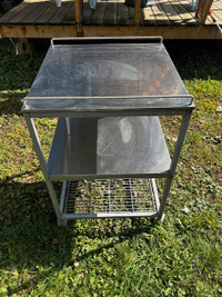 outdoor/indoor  stainless steel table with wheels