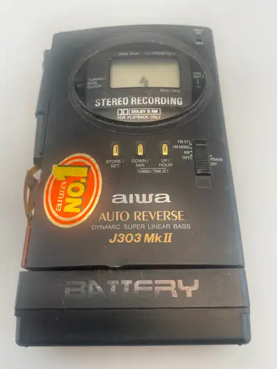 Vintage Aiwa HS-J303 Mk II Cassette Player - For Parts/Repair, View more