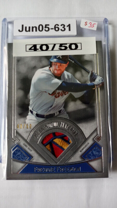 2017 TOPPS MUSEUM MEANINGFUL RELIC #MR-FF FREDDIE FREEMAN 40/50 in Arts & Collectibles in St. Catharines