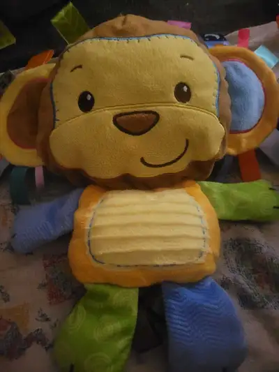 Taggies Patchkin Pals Monkey stuffed lovey featuring colorful , View more