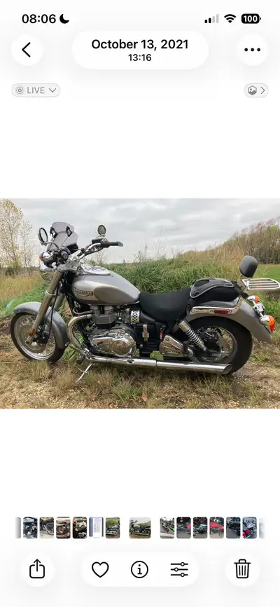 Pristine condition and well maintained, New tyres, new sprocket and chain, seat cover, windshield, l...