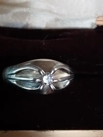 Men's gold ring 14k with a diamond Size 12.5, View more