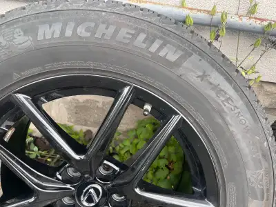 235/65R18 Lexus RX rims and tires. The tires are Michelin X Ice snow SUV winter tires. ￼ and the rim...