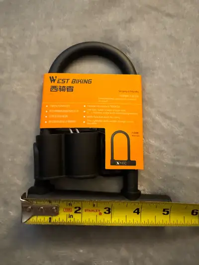 A small bicycle metal lock, View more