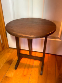 Vintage Foldable Wood Side Table/Plant Stand 