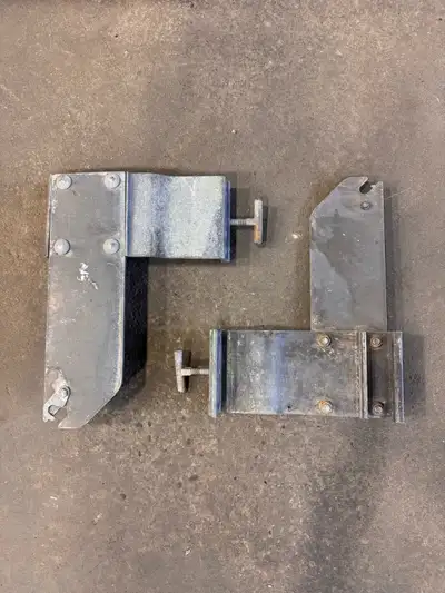 Shoremaster ramp connection plates with brackets to connect to dock, plates are for the infinity ram...