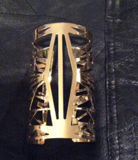 Beautiful gold tone cuff bracelet NOW LOCATED IN SARNIA