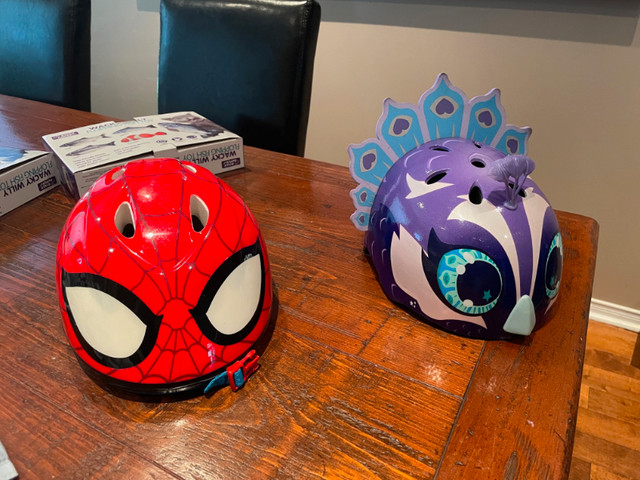 Kid's Helmet (Peacock + Spiderman) in Kids in City of Toronto